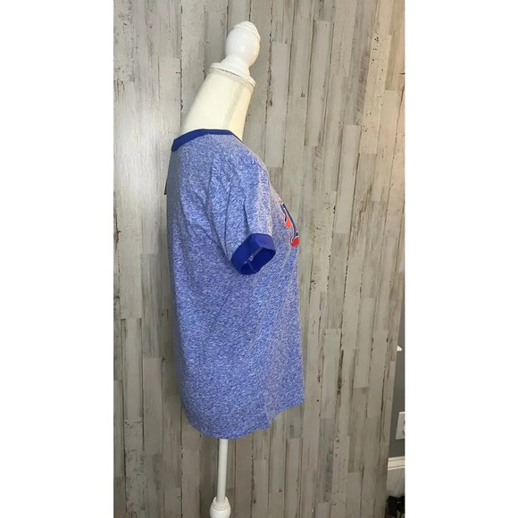 NWT Kansas Jayhawks Women's‎ Small Blue Ringer T-Shirt Graphic Print Sports Tee - Picture 2 of 5